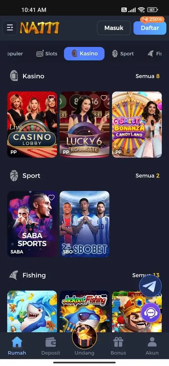 NA777 - Halaman Kasino dan Sport