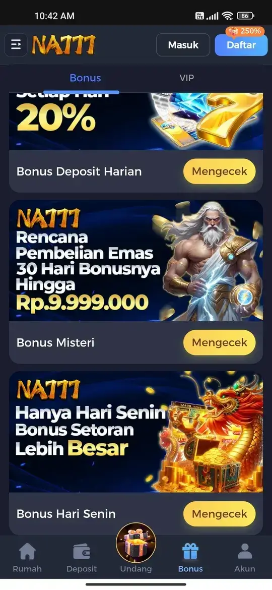 NA777 - Bonus dan Promosi